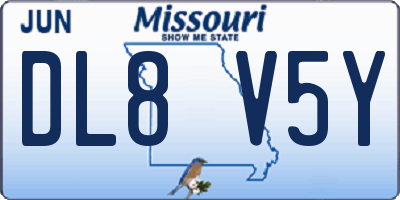 MO license plate DL8V5Y