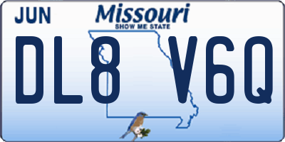 MO license plate DL8V6Q