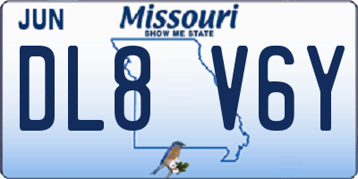 MO license plate DL8V6Y