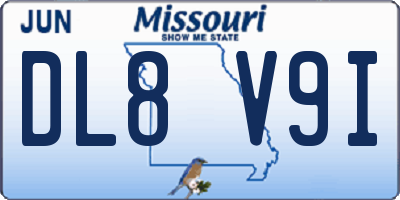 MO license plate DL8V9I