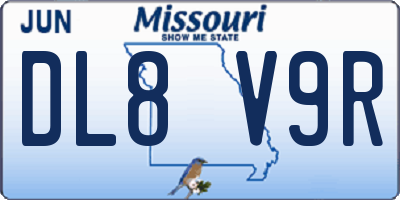 MO license plate DL8V9R