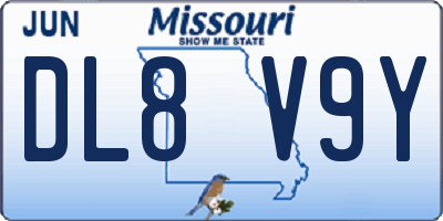 MO license plate DL8V9Y