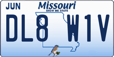 MO license plate DL8W1V