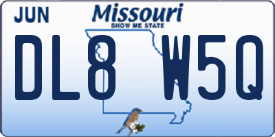 MO license plate DL8W5Q
