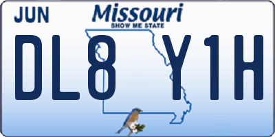 MO license plate DL8Y1H