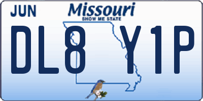 MO license plate DL8Y1P