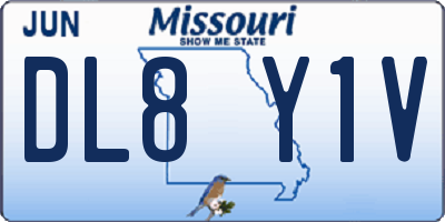 MO license plate DL8Y1V