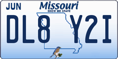 MO license plate DL8Y2I