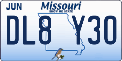 MO license plate DL8Y3O