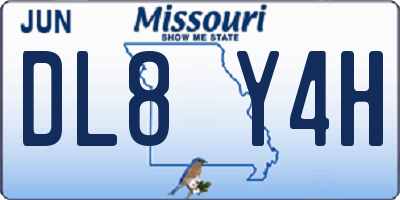 MO license plate DL8Y4H