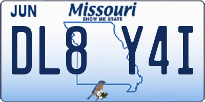 MO license plate DL8Y4I