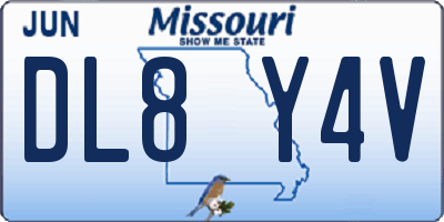 MO license plate DL8Y4V