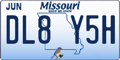MO license plate DL8Y5H