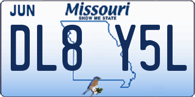 MO license plate DL8Y5L