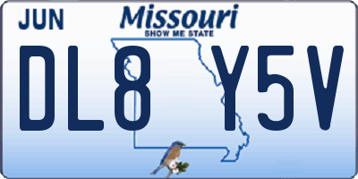 MO license plate DL8Y5V