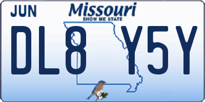 MO license plate DL8Y5Y