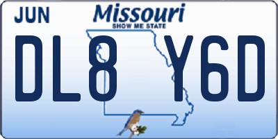 MO license plate DL8Y6D