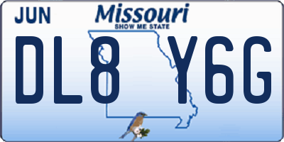 MO license plate DL8Y6G