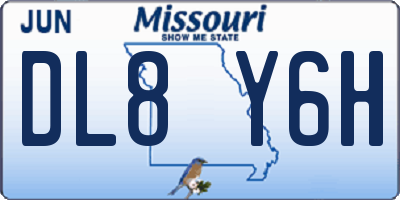 MO license plate DL8Y6H