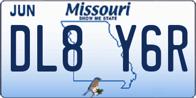 MO license plate DL8Y6R