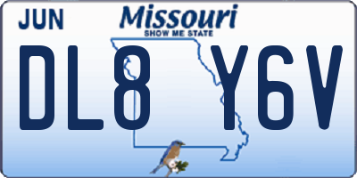MO license plate DL8Y6V