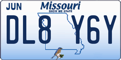 MO license plate DL8Y6Y