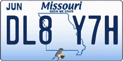 MO license plate DL8Y7H