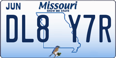 MO license plate DL8Y7R