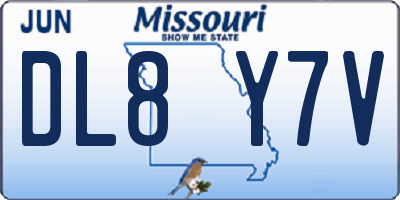 MO license plate DL8Y7V