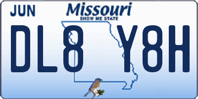 MO license plate DL8Y8H
