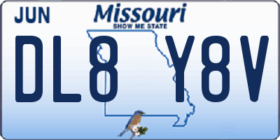 MO license plate DL8Y8V