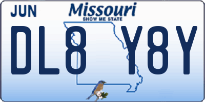 MO license plate DL8Y8Y