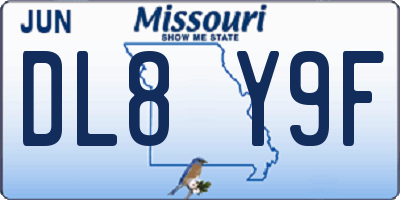 MO license plate DL8Y9F