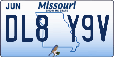 MO license plate DL8Y9V