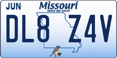 MO license plate DL8Z4V