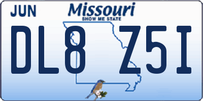 MO license plate DL8Z5I