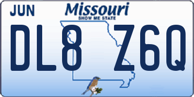 MO license plate DL8Z6Q