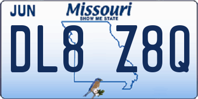 MO license plate DL8Z8Q