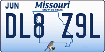 MO license plate DL8Z9L