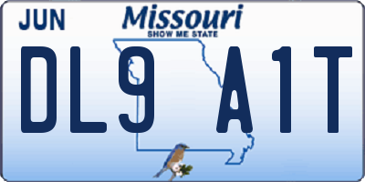 MO license plate DL9A1T
