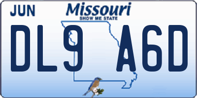 MO license plate DL9A6D