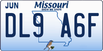 MO license plate DL9A6F
