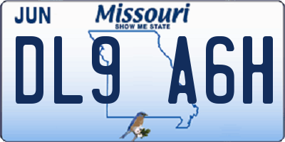 MO license plate DL9A6H