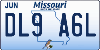 MO license plate DL9A6L