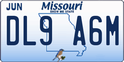 MO license plate DL9A6M