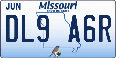 MO license plate DL9A6R