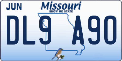 MO license plate DL9A9O