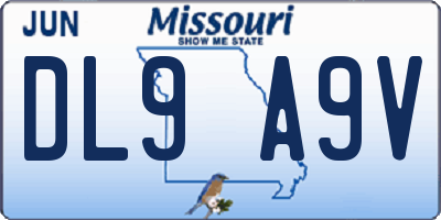 MO license plate DL9A9V