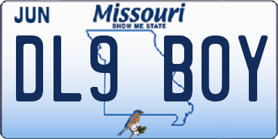 MO license plate DL9B0Y