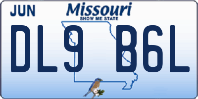 MO license plate DL9B6L